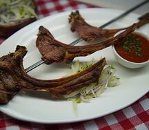 Шашлык из бараньей корейки
