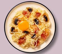 Паста Карбонара с грибами