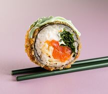 Темпура с копчёным лососем