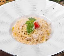 Спагетти Карбонара с курицей