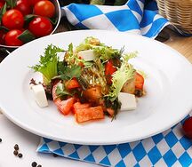 Постный Салат с Тофу и хрустящими баклажанами