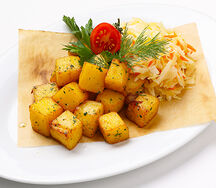 Картофель с чесноком