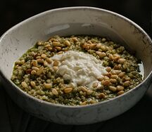 Зеленая гречка со страчателлой