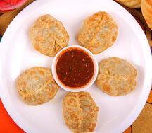 Манты жареные с мясом