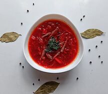 Борщ со сметаной