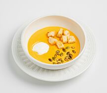  Тыквенный крем-суп с креветками