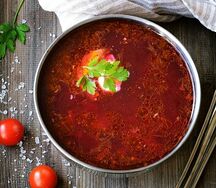 Борщ с курицей
