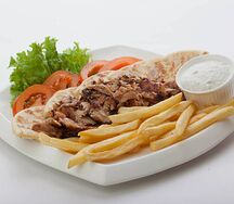 Открытый сувлак (с курицей)