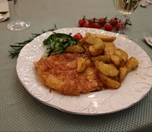 Мясо по французски с картофельными дольками