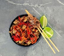 Гречневая лапша с овощами