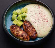 Куриная котлета с картофельным муссом