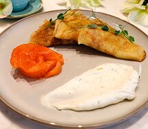 Блинчики с сёмгой и творожным сыром