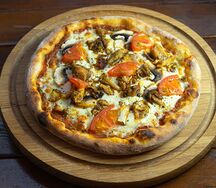 Курица, грибы, помидоры