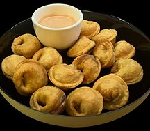 Пельмени жареные курица сыр