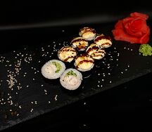 Запечённый с креветкой