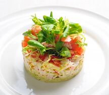 Оливье с мясом краба