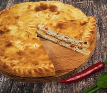 Пирог с курицей и болгарским перцем