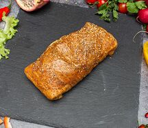 Самса с курицей, сыром и грибами