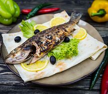 Сибас на углях