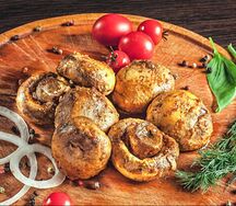 Грибы на мангале 