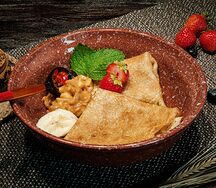 Батькины блинчики с бананом и сгущенкой