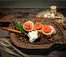 Батькины блинчики с семгой