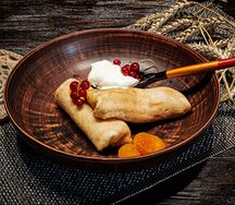 Батькины блинчики с творогом и изюмом