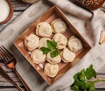 Пельмени с говядиной и свининой
