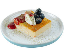 Запеканка творог матча голубика