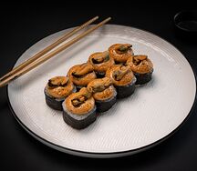 Запечённый острый с мидиями