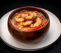 Фунчоза с креветкой и терияки-соусом