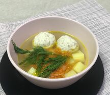Суп с куриными фрикадельками