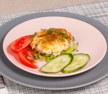 Курица по-французски с грибами