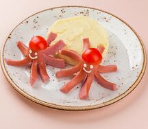 Осьминожки с картофельным пюре