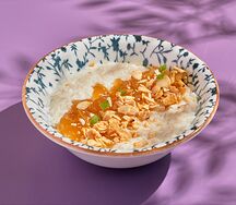 Рисовая каша с грушей и миндалем