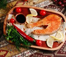 Семга на мангале