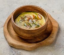 Сырный суп с креветками