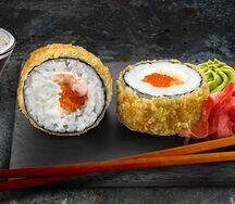 Ролл Темпурный с крабом и креветками