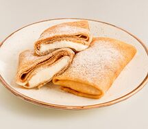 Блинчики с творожным кремом 