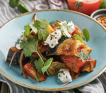 Салат с хрустящим баклажаном