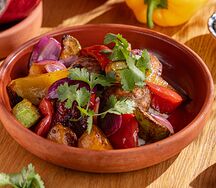 Котлеты из индейки с овощами гриль