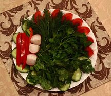 Овощная нарезка с зеленью