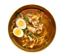 Суп с цыпленком и яйцом