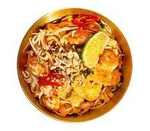 Пад-тай с цыпленком и креветкой