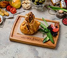 Мешочек из слоеного теста с курицей