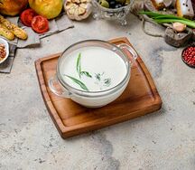 Сырный суп с белыми грибами