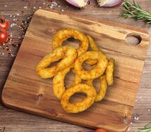 Девять луковых колец фри