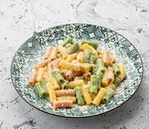 Макарошки цветные с сыром