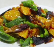 45 Баклажаны с картофелем и перцем 