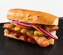 Чорипан с куриной колбаской